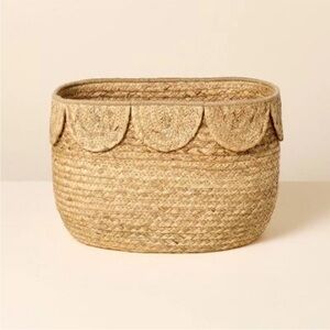 Hearth & Hand Natural Woven Scalloped Storage Basket